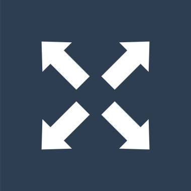 Tam ekran simgesini girin. Film, ortam simgesi.