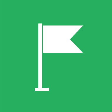 Bayrak simgesi. Güzergah simgesi. GPS simge.