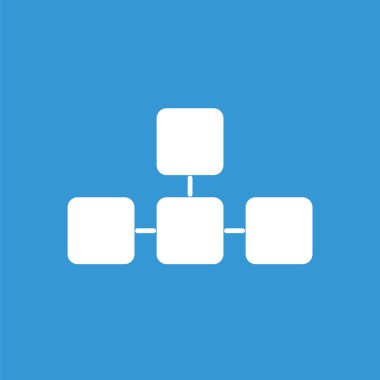 Dört bağlantılı kareler simgesi ile iş simgesi.