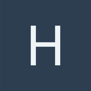 H harfi simgesi. Alfabe simgesi.