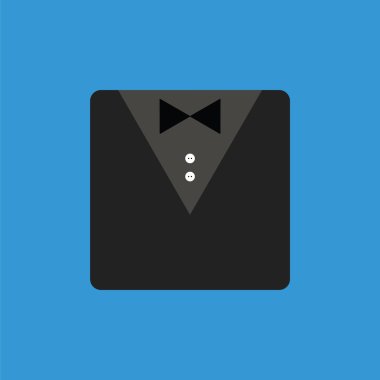 Siyah smokin ve papyon simgesi.