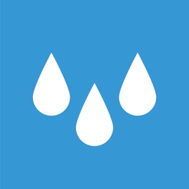 Üç su damla simgesi. Yağmur simgesi. Hava tahmini simgesi.