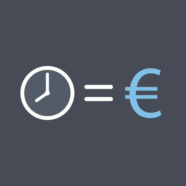 Tempo é ícone do dinheiro. Tempo é igual a ícone de dinheiro . — Vetor de Stock