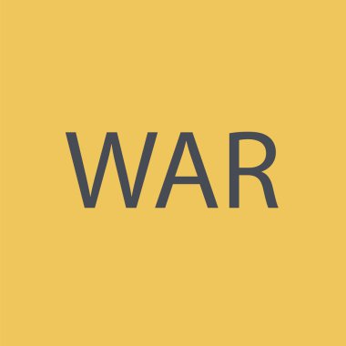 Savaş simgesi. Kelime savaş ile vektör.