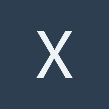 Mektup simgesi x. Alfabe simgesi.