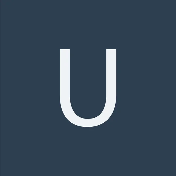 Icona della lettera U. Icona dell'alfabeto . — Vettoriale Stock