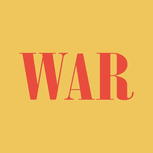 Ікона війни. Вектор зі словом війна . — стоковий вектор