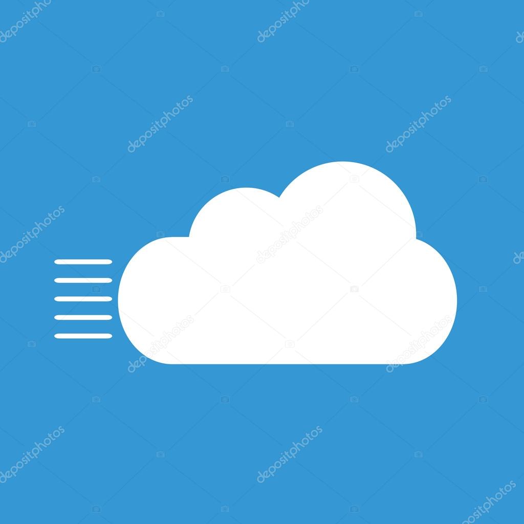 Flat clouds and wind icon. Windy day icon. Weather forecast icon.