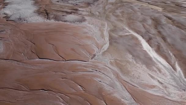 Sobrevolando el planeta rojo. rastros de exposición al entorno agresivo — Vídeos de Stock