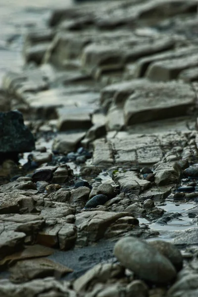 Sandstein und Felsen am Rande des Puget-Tals — Stockfoto