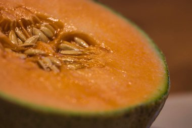 kavun dokusunun yatay yakın detaylı görüntüsü