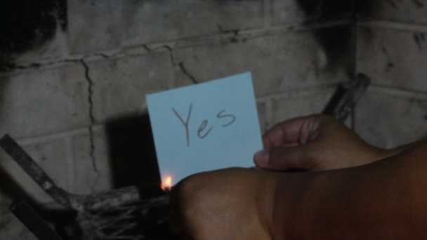 Hořící Ano — Stock video