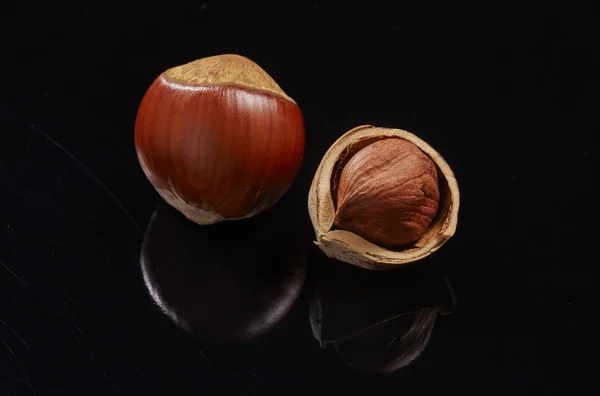 siyah arka plan üzerine izole fındık