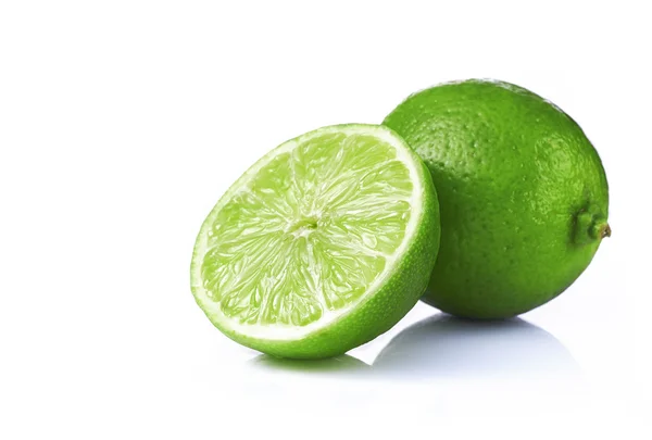 Lime slices isolated on white background — Stock Photo, Image