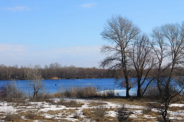 Zimní řeka Dněpr — Stock fotografie
