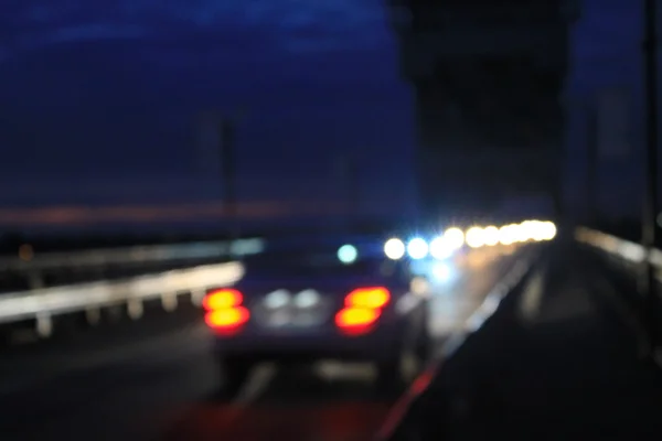 Bokeh luces borrosas del coche — Foto de Stock