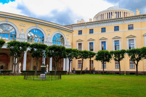 Ozdobiona Galeria Gonzago Zespół Architektoniczno Freskowy Pałacu Pawłowskiego Rosji — Zdjęcie stockowe