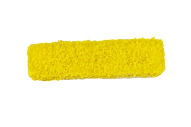 Tek donmuş balık parmağı beyaz arkaplanda izole.