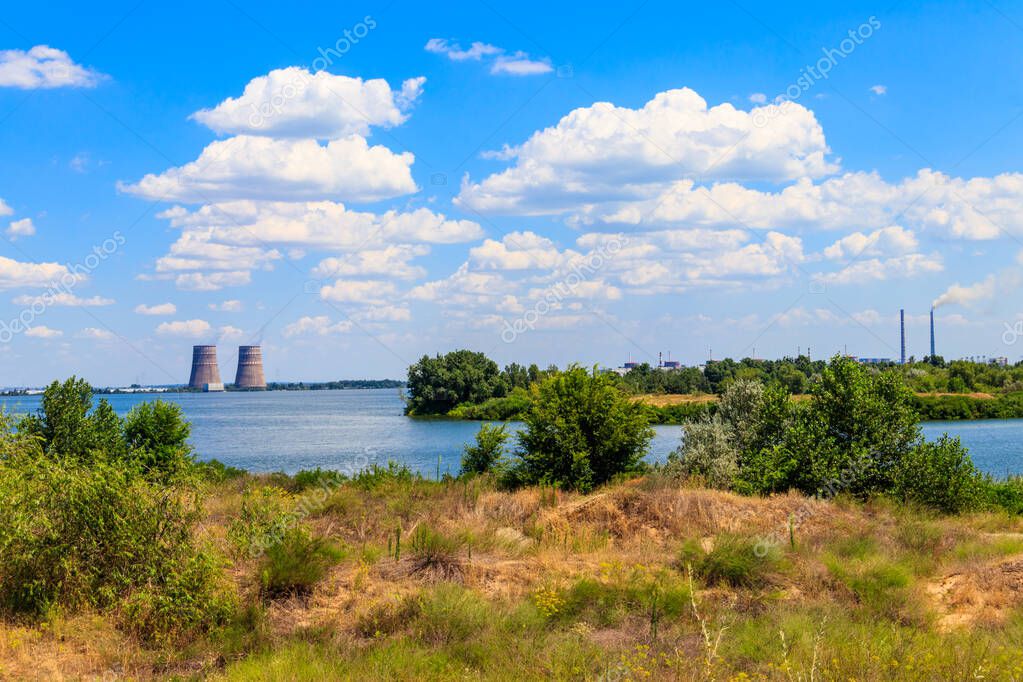 Cooling Towers Of Zaporizhia Nuclear Power Station In Enerhodar Ukraine 422805328 Larastock