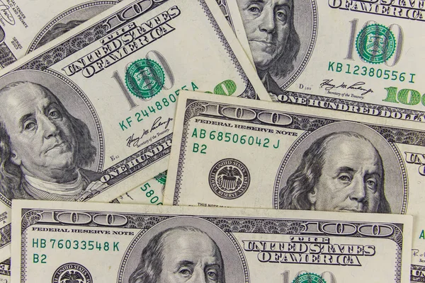 Background American One Hundred Dollar Bills — Stock Photo, Image