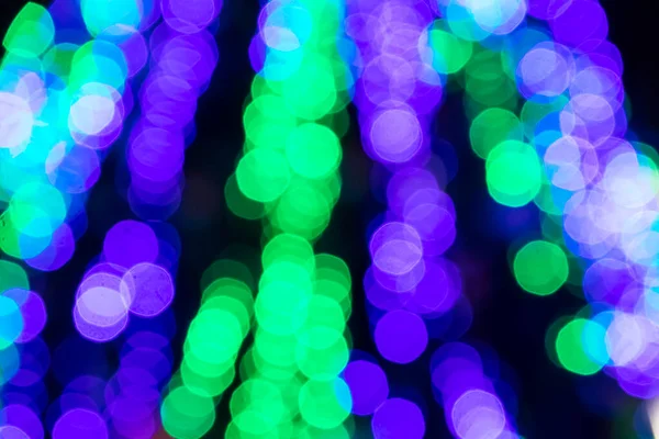 Fondo Abstracto Círculos Coloridos Borrosos Bokeh Luces Navidad — Foto de Stock