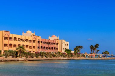 Mısır 'ın Hurghada sahilindeki Kızıl Deniz manzarası