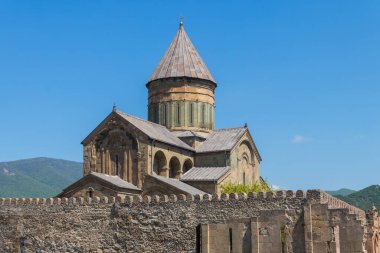 Mtskheta, Gürcistan 'daki Svetitskhoveli Ortodoks Katedrali (UNESCO Dünya Mirası sahası)