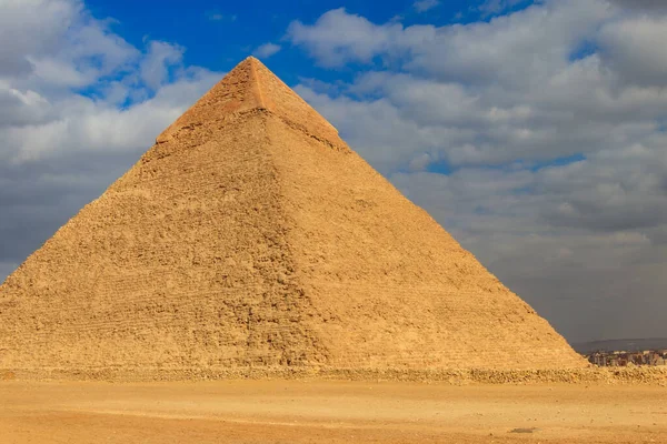 카프레 피라미드 Pyramid Khafre Chephren 기자의 이집트 피라미드중 번째로 번째로 — 스톡 사진