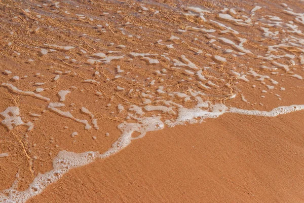 Douce Vague Mer Sur Une Plage Sable Fin — Photo