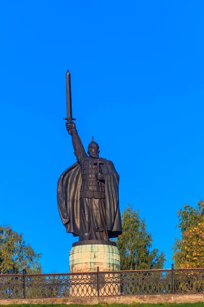 俄罗斯Murom的Ilya Muromets纪念碑 — 图库照片