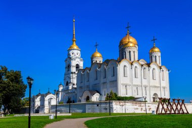 Vladimir, Rusya 'daki Dormition Katedrali (Assumption Cathedral). Rusya 'nın altın yüzüğü