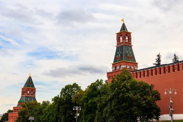 Torres Moscou Kremlin Muro Kremlin Centro Moscou Rússia — Fotografia de Stock