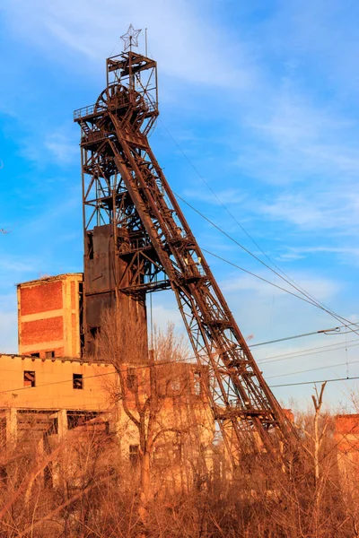 Antiguo Casco Mina Oxidada Kryvyi Rih Ucrania — Foto de Stock