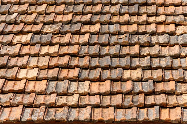 Textura Del Techo Azulejos Antiguos Para Fondo —  Fotos de Stock