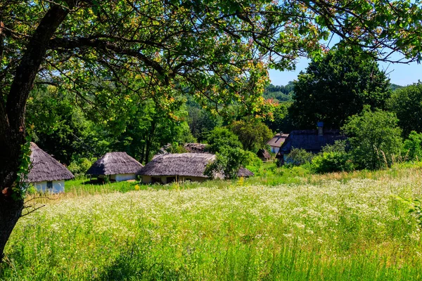 View Open Air Museum Folk Architecture Folkways Ukraine Pyrohiv Pirogovo — Stock Photo, Image