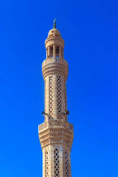 Minaret Meczetu Dzielnicy Dahar Stare Miasto Hurghada Egipcie — Zdjęcie stockowe