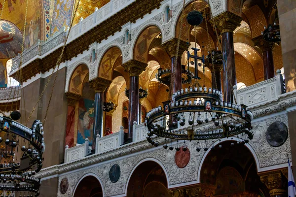 Interior Catedral Naval Ortodoxa San Nicolás Kronstadt Rusia —  Fotos de Stock