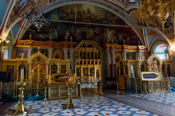 Εσωτερικό Του Αγίου Sergius Εκκλησία Της Εκκλησίας Trinity Lavra Του — Φωτογραφία Αρχείου