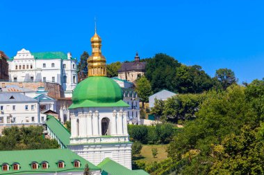 Ukrayna 'daki Kiev Manastırı olarak da bilinen Kiev Pechersk Lavra' nın manzarası