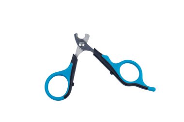 Beyaz arkaplanda izole edilmiş evcil hayvan pençesi kırpıcısı