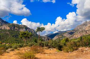 Türkiye 'nin Antalya ilindeki Taurus dağlarının manzarası