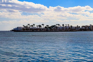 Mısır 'ın Hurghada sahilindeki Kızıl Deniz manzarası