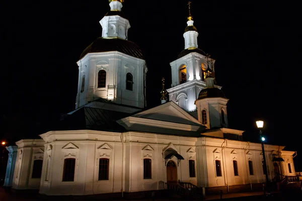 Kazan Church Holy Trinity Saint Seraphim Diveyevo Convent Night Diveyevo — Stock Photo, Image