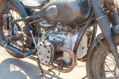 Motorun motor bloğuna yakın çekim