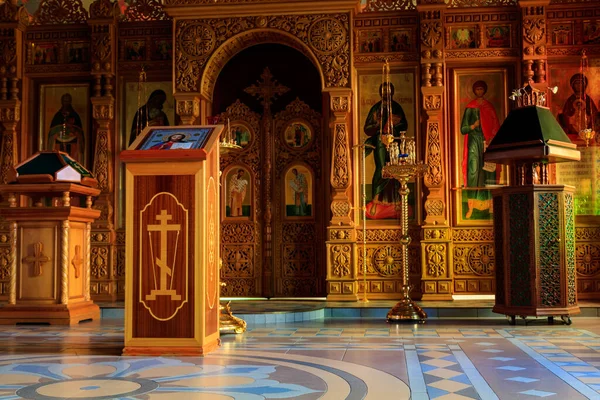 Interior Small Orthodox Church — Stock Photo, Image