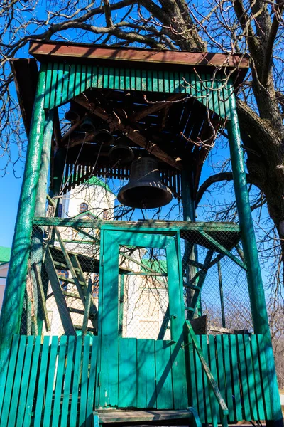 Старая Деревянная Колокольня Троицкого Мотронинского Монастыря Холодном Яру Украина — стоковое фото