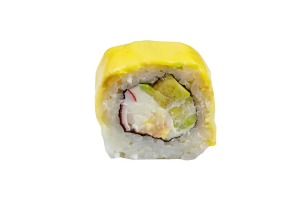 寿司乳酪卷 白色背景隔离 — 图库照片