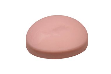 Beyaz arka planda izole edilmiş güzellik kremi sabunu.