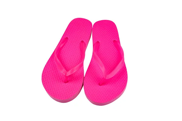 Rózsaszín Flip Flops Elszigetelt Fehér Alapon — Stock Fotó