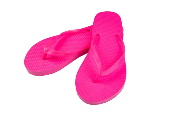 Rosa Flip Flops Isoliert Auf Weißem Hintergrund — Stockfoto